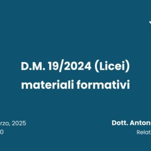 D.M.19 Licei